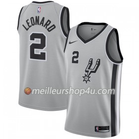 Maillot Basket Homme San Antonio Spurs Kawhi Leonard 2 Nike 2017-18 Gris Swingman